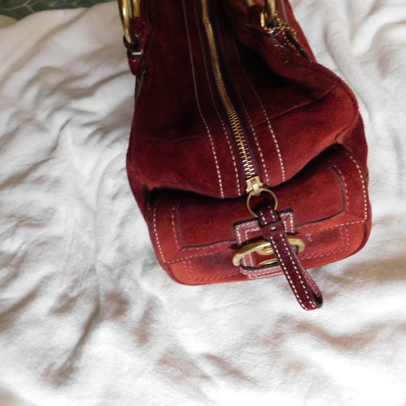 COACH Burgundy square/rectangle shoulder bag - Picture 6 of 6